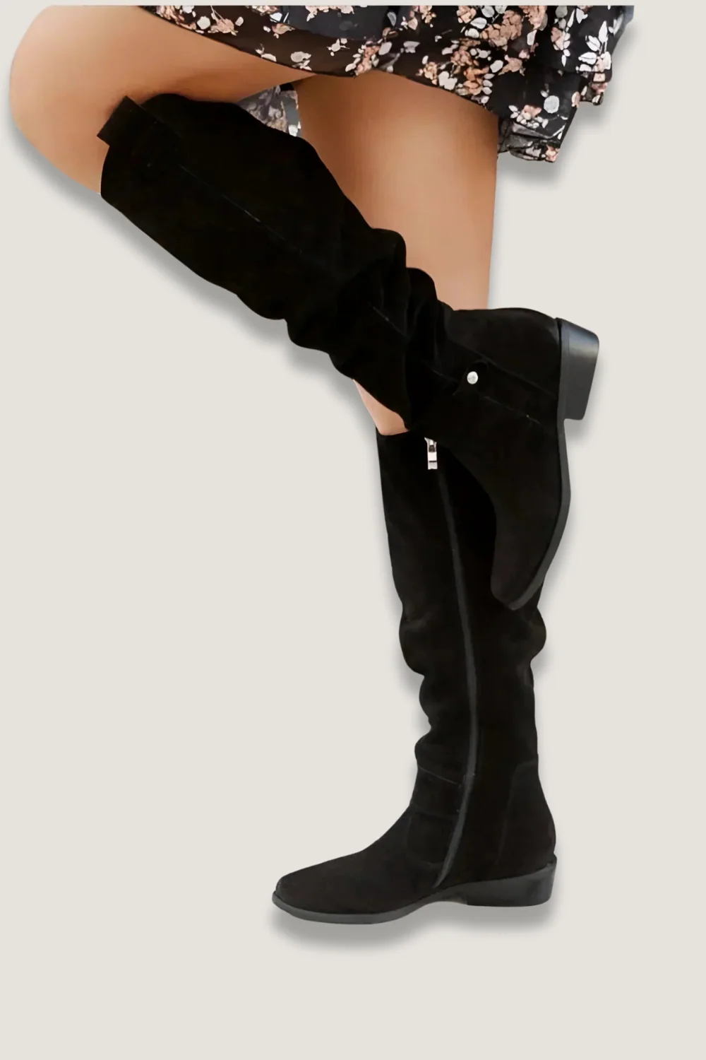 Elegant High Boots Slip-On Design Comfort Fit Classic Style
