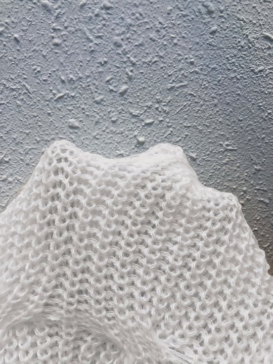 Cable-Knit Bow-Detail Cardigan V-Neck Long Sleeves Flared Cuffs