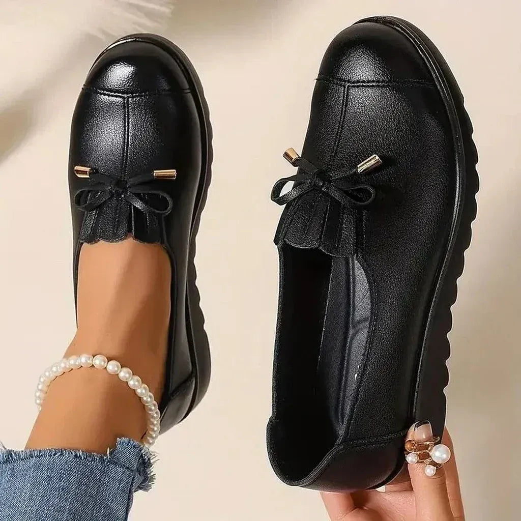 Orthopaedic Leather Loafers Memory Foam Cushioning Supportive Arch