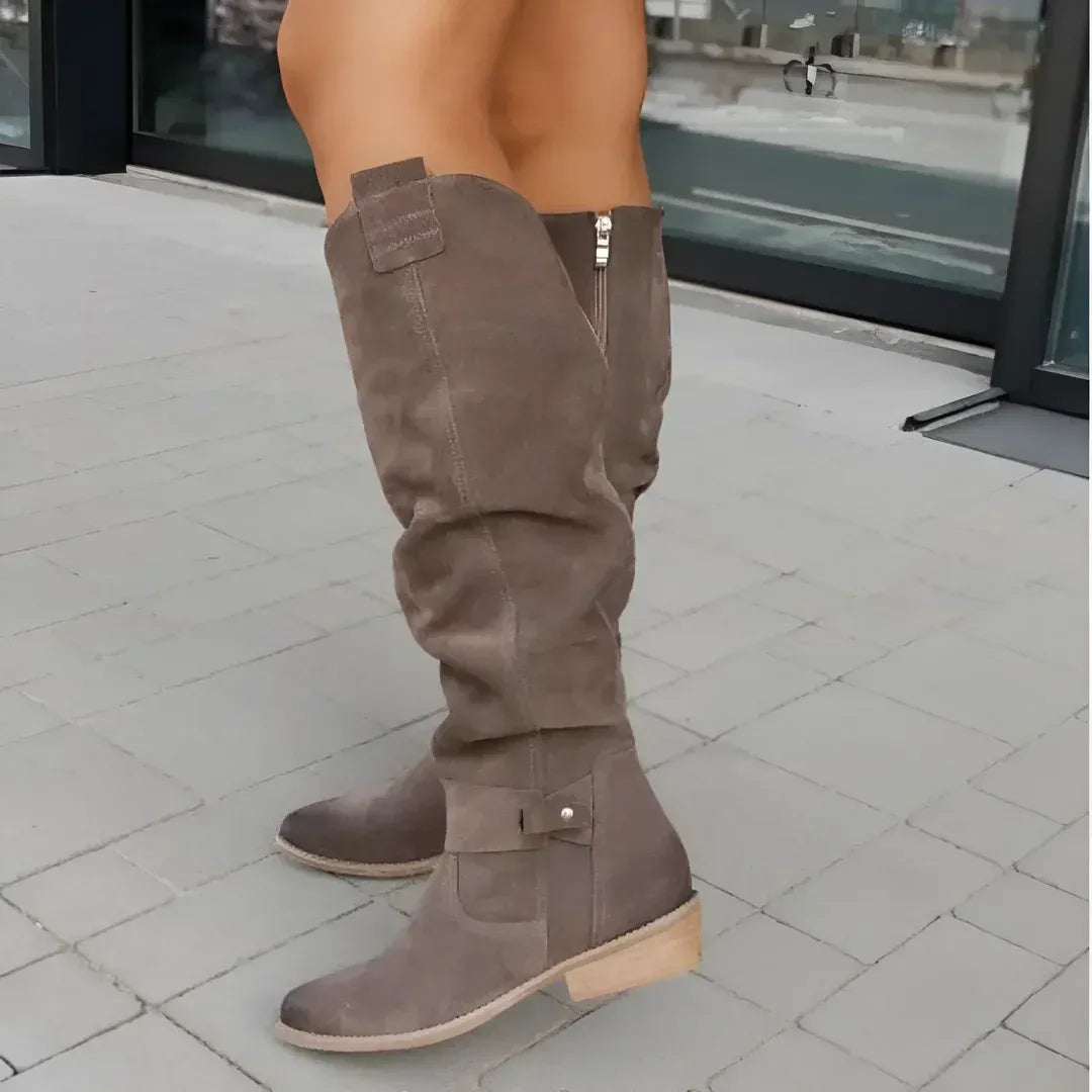 Elegant High Boots Slip-On Design Comfort Fit Classic Style