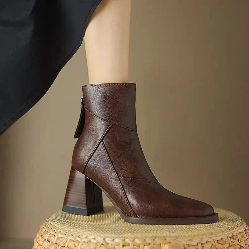 Women's Comfortable Boots Soft Cushioning Slip-On Design Warm Lining