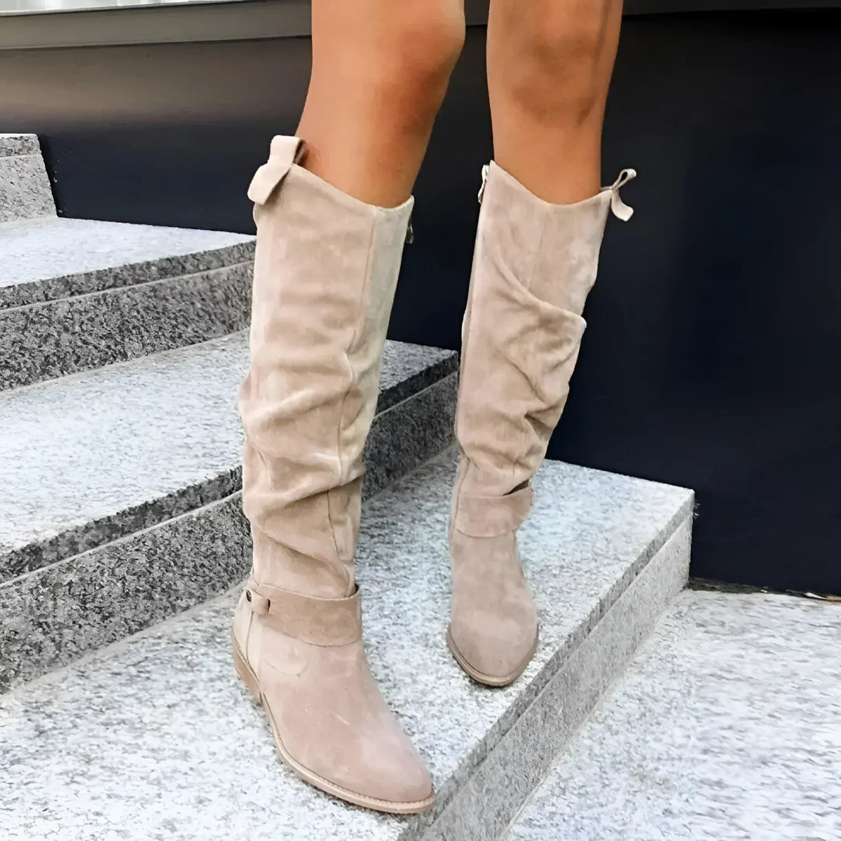 Elegant High Boots Slip-On Design Comfort Fit Classic Style