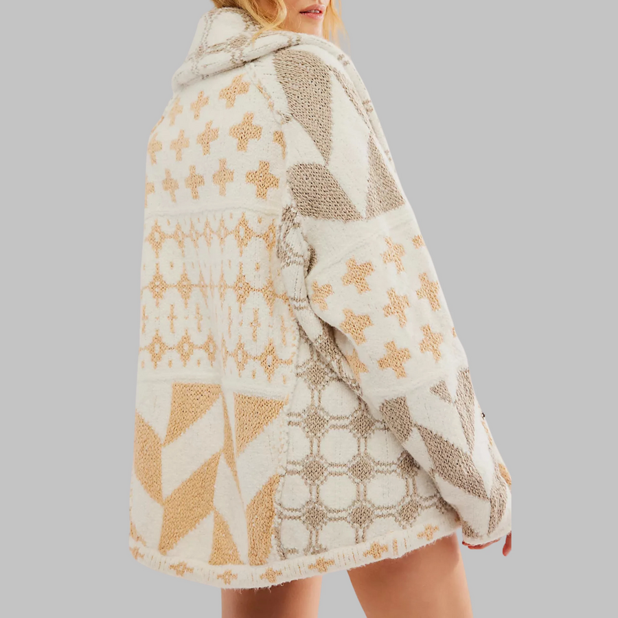 Button-Down Elegant Cardigan Oversized One Size Fits All