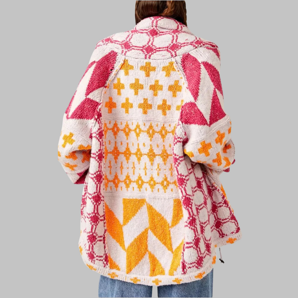 Button-Down Elegant Cardigan Oversized One Size Fits All