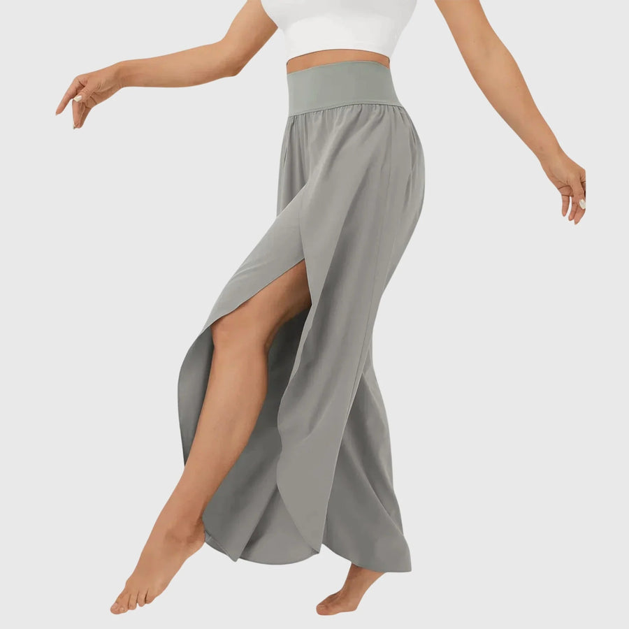 Flared Lightweight Trousers Integrated Shorts Summer