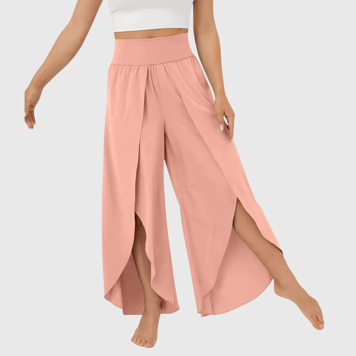 Flared Lightweight Trousers Integrated Shorts Summer