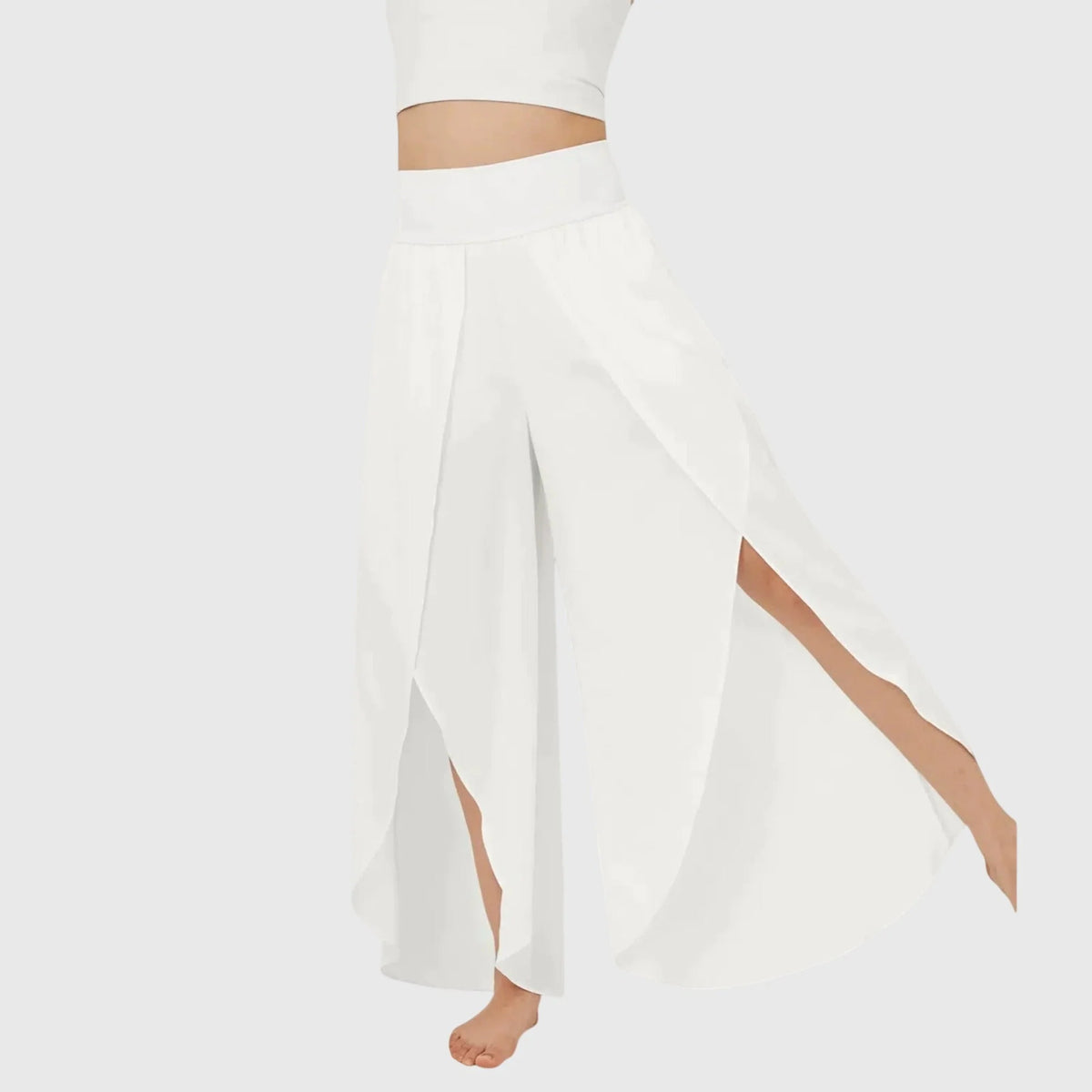 Flared Lightweight Trousers Integrated Shorts Summer