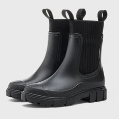 Waterproof Chunky Chelsea Boots – Black