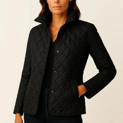 Diamond Quilted Jacket – Black