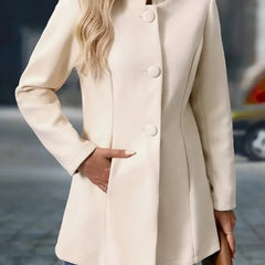 Stand Collar Button Coat