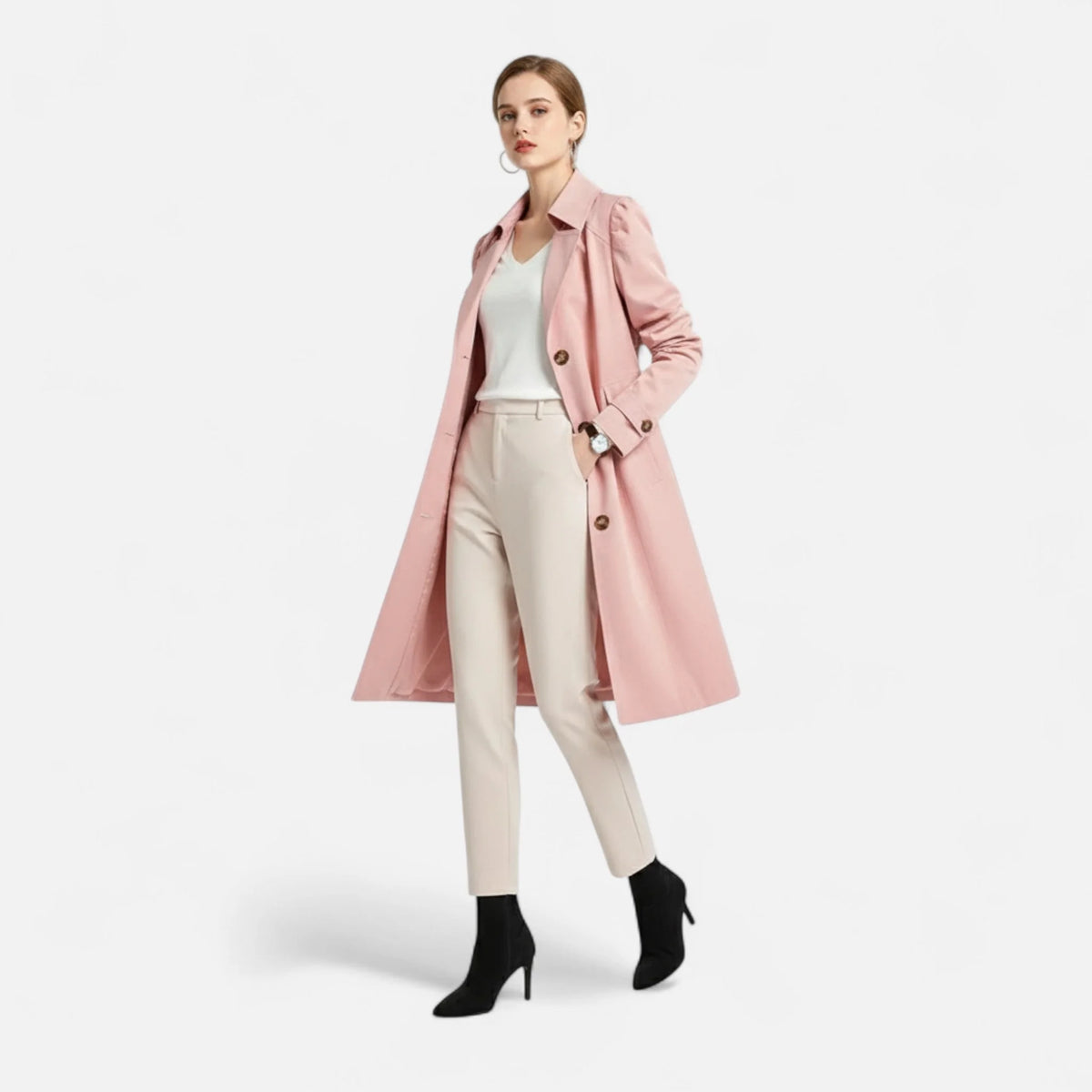 Classic Lapel Trench Coat