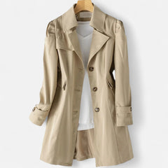 Classic Lapel Trench Coat – Khaki