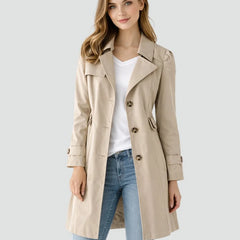 Classic Fitted Trench Coat – Khaki