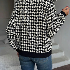 Houndstooth Bomber Jacket