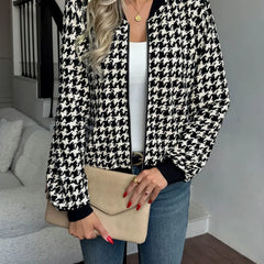 Houndstooth Bomber Jacket