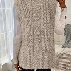 Textured Longline Sleeveless Vest