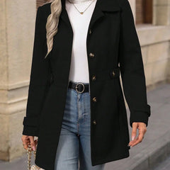 Tailored Belted Trench Coat – Black