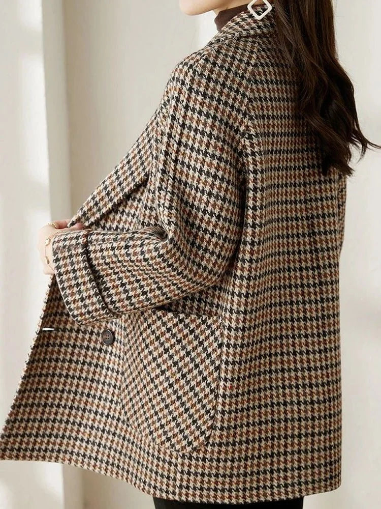Houndstooth Blazer Coat