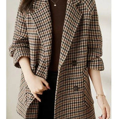 Houndstooth Blazer Coat