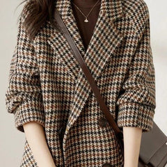 Houndstooth Blazer Coat