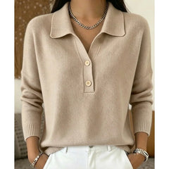 Collared Polo Sweater – Khaki