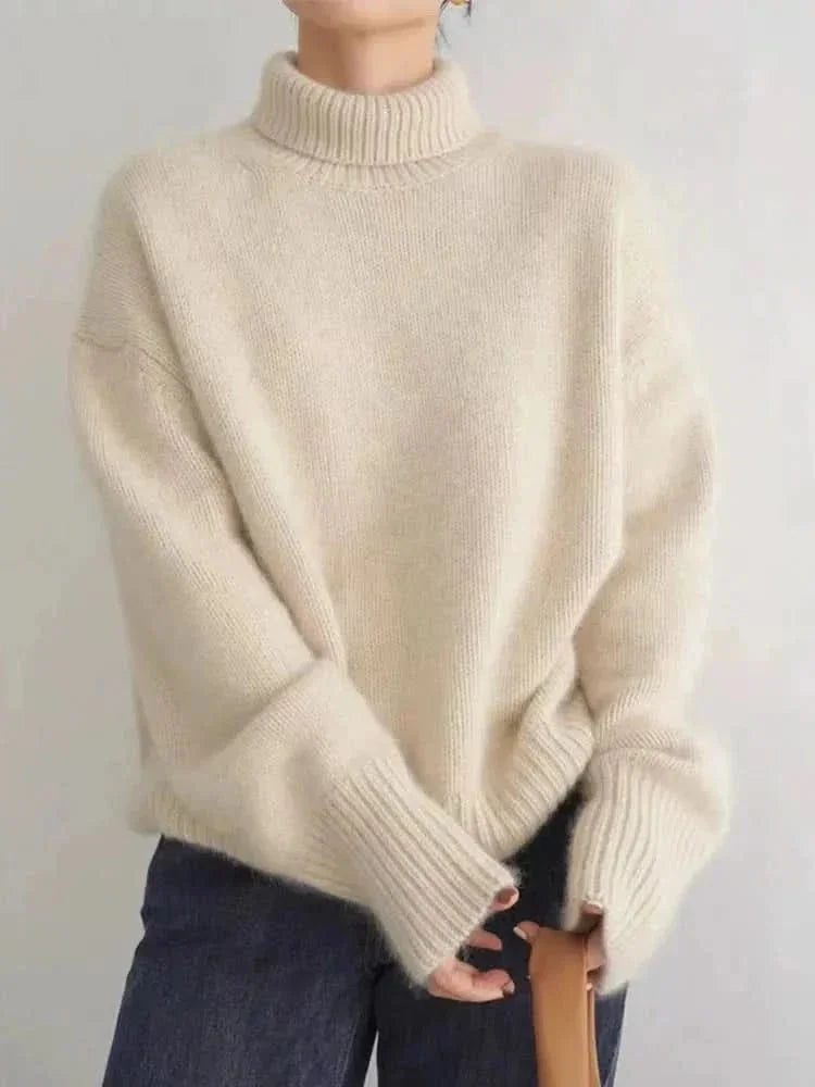 High-Neck Cashmere Sweater