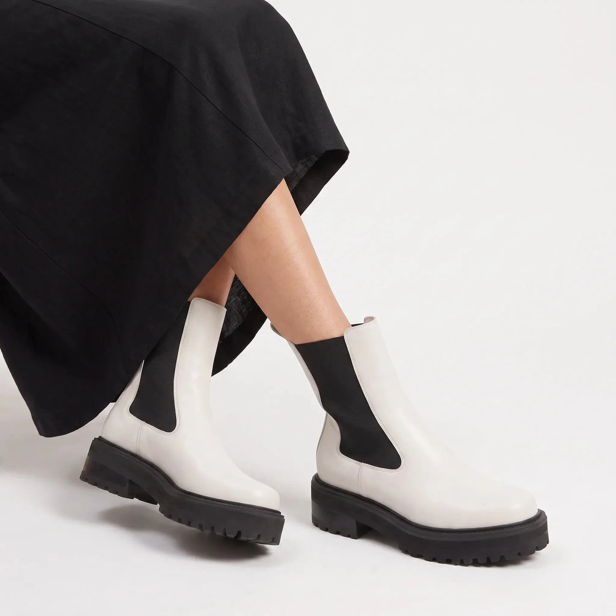Platform Lug-Sole Chelsea Boots