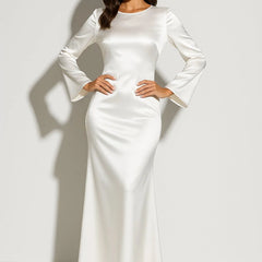 Fishtail Satin Maxi Dress